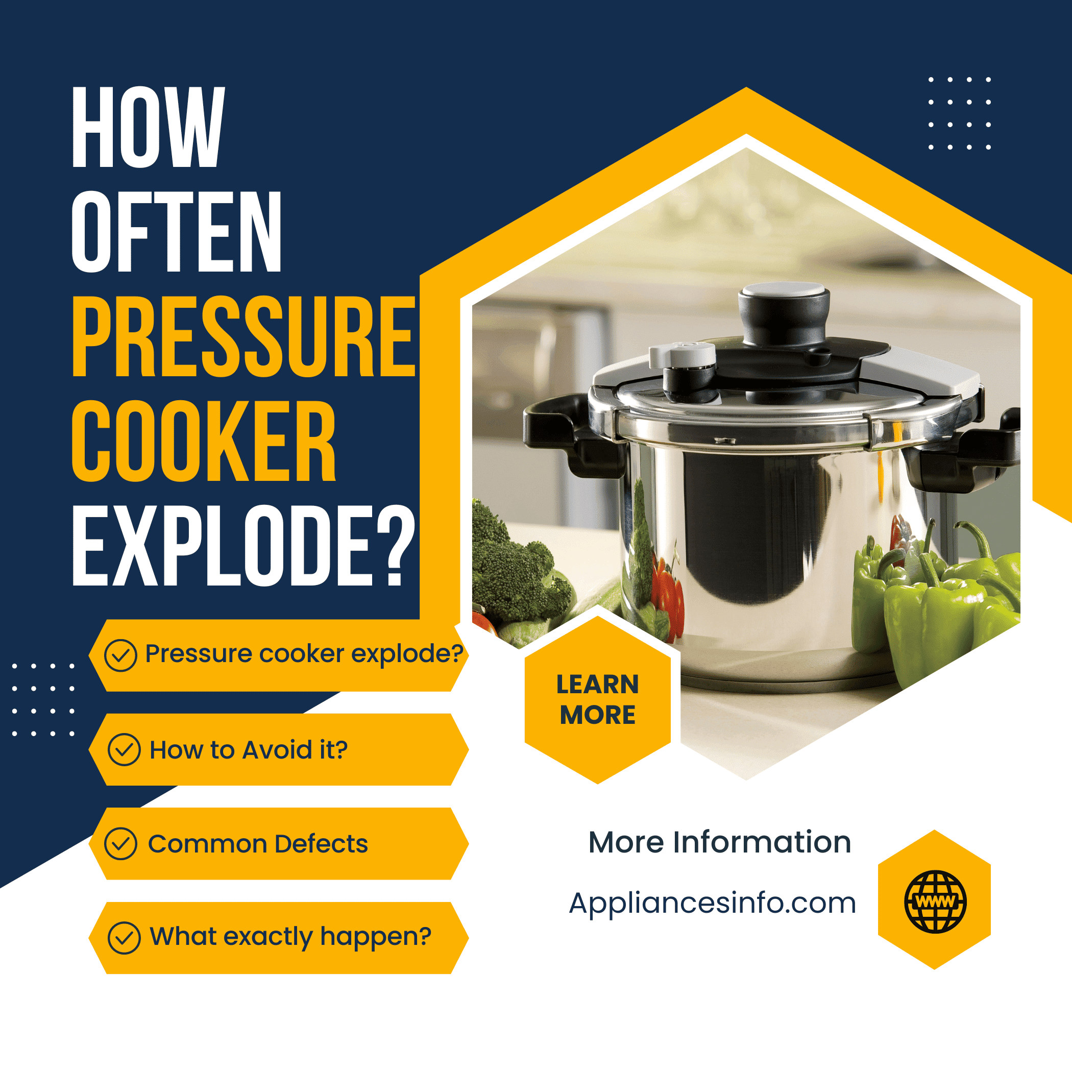 How often do Pressure Cookers explode?