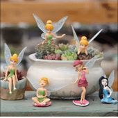 Chocozone 6pc Miniature Fairy Princess Garden Decor